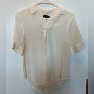 J. Crew 100% Silk Short Sleeved Button Up